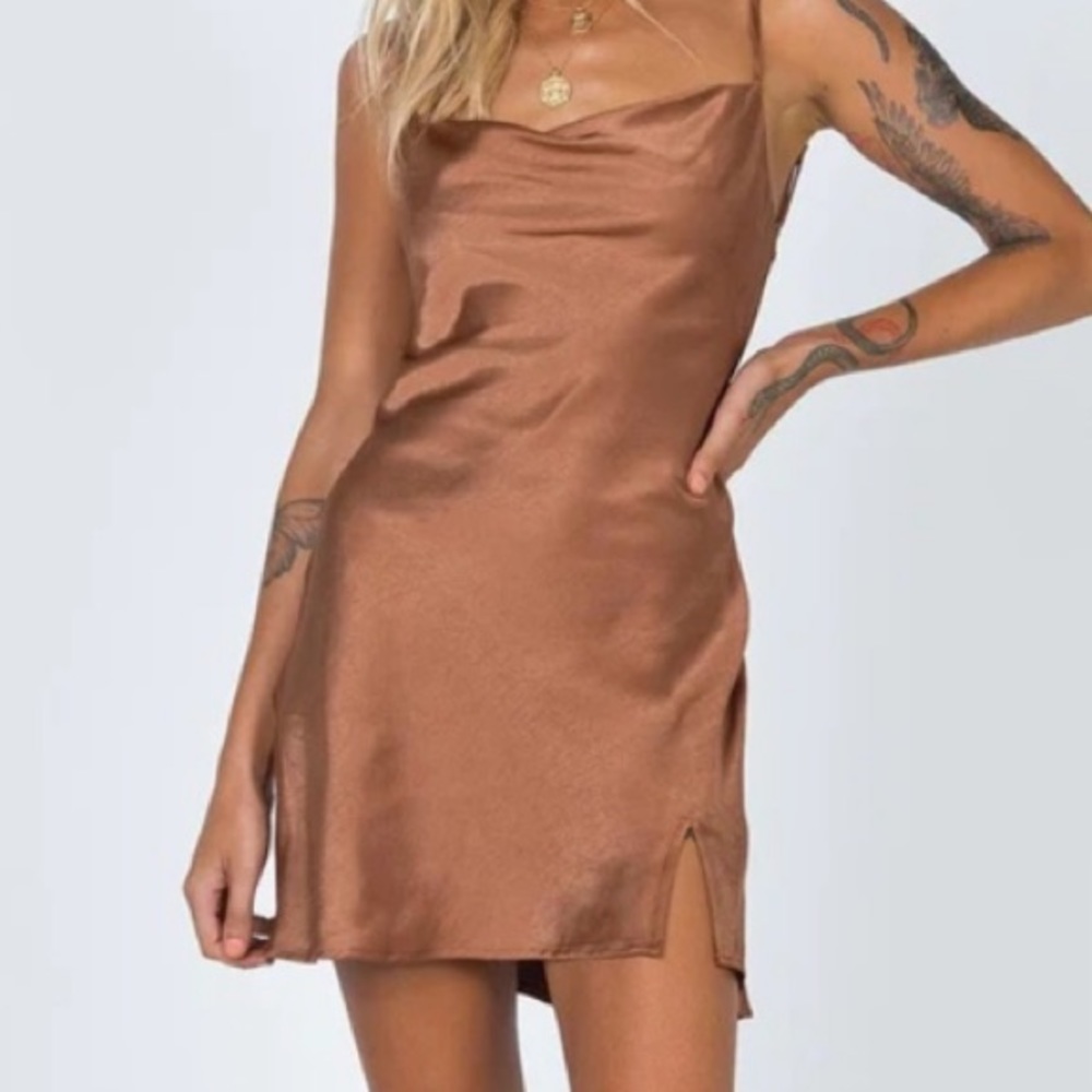 brown alfie mini dress